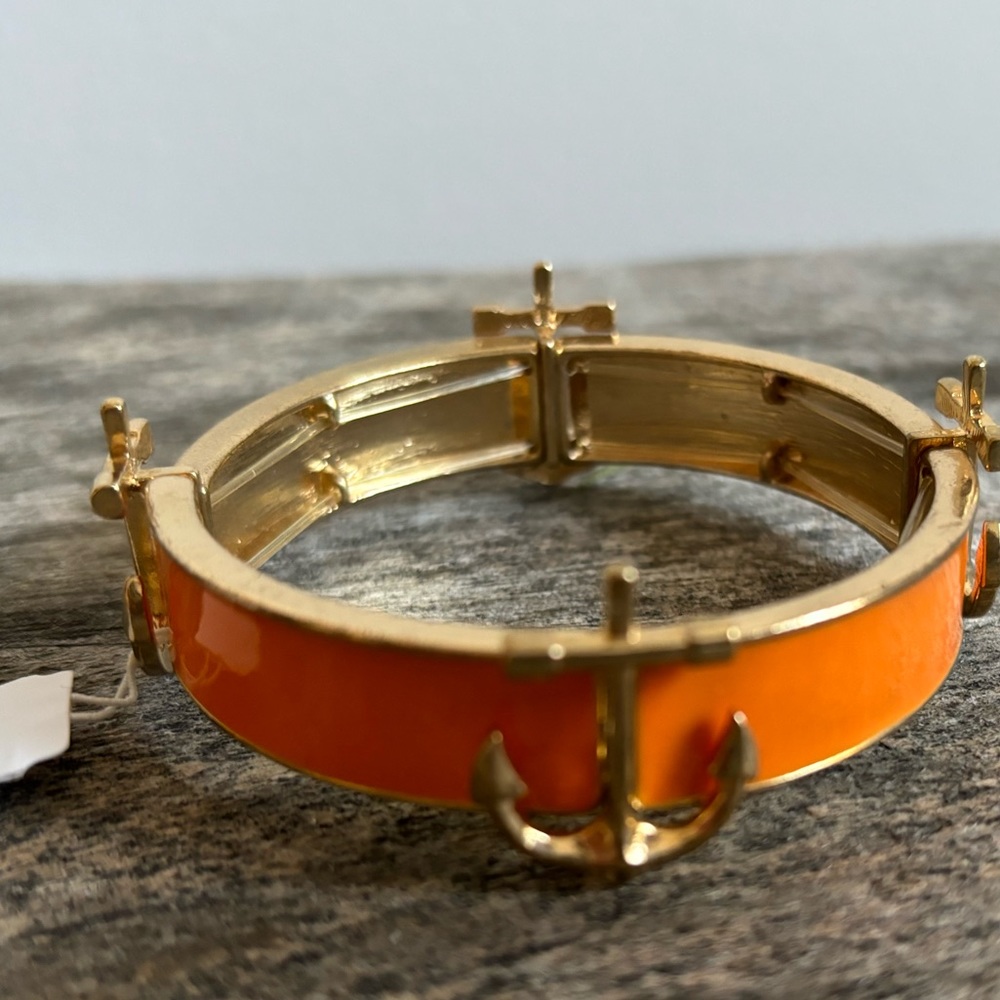 Charming Charlie orange nautical bangle bracelet